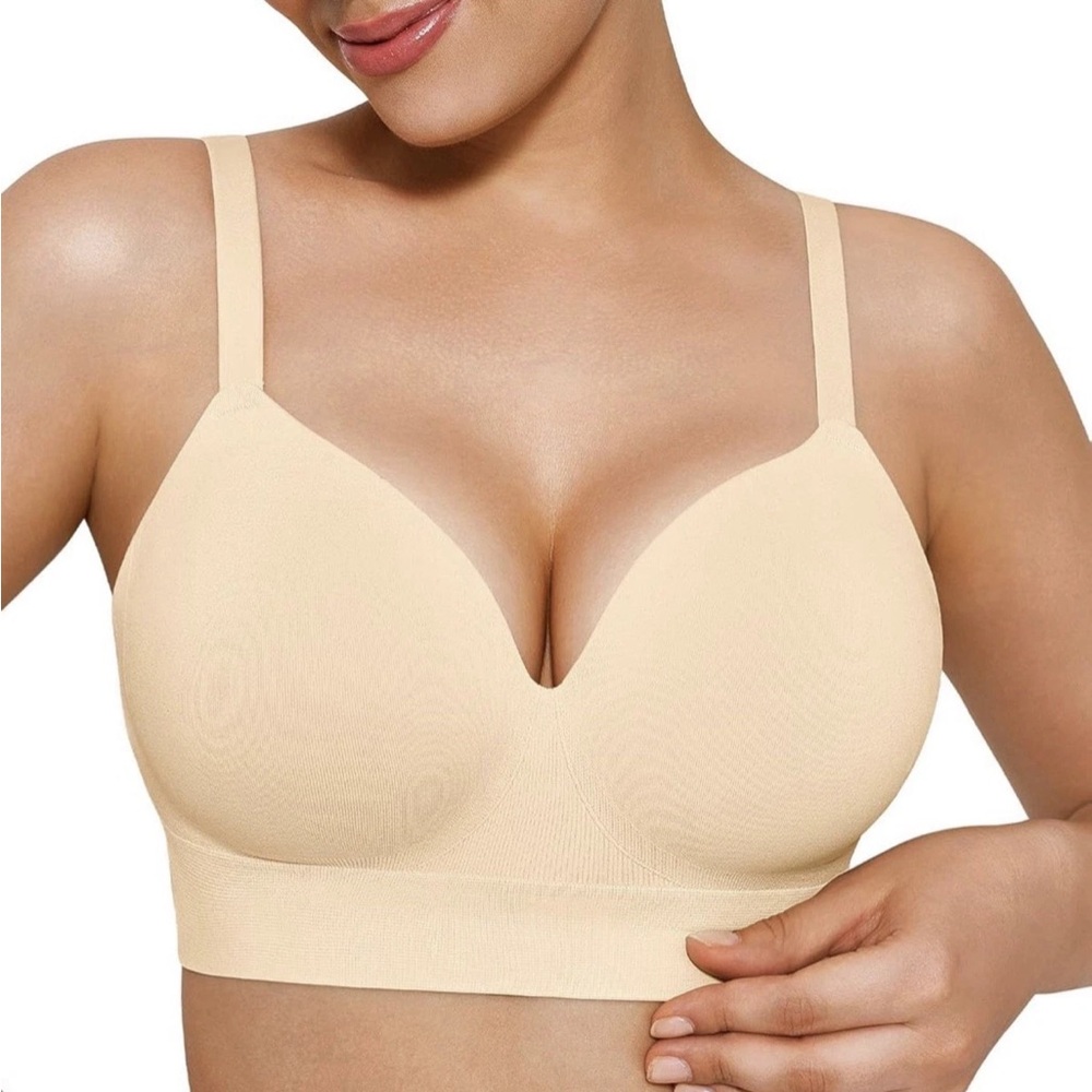 Popilush Bra Size Large No Underwire Push-up T-shirt Bralette Full Coverage NEW